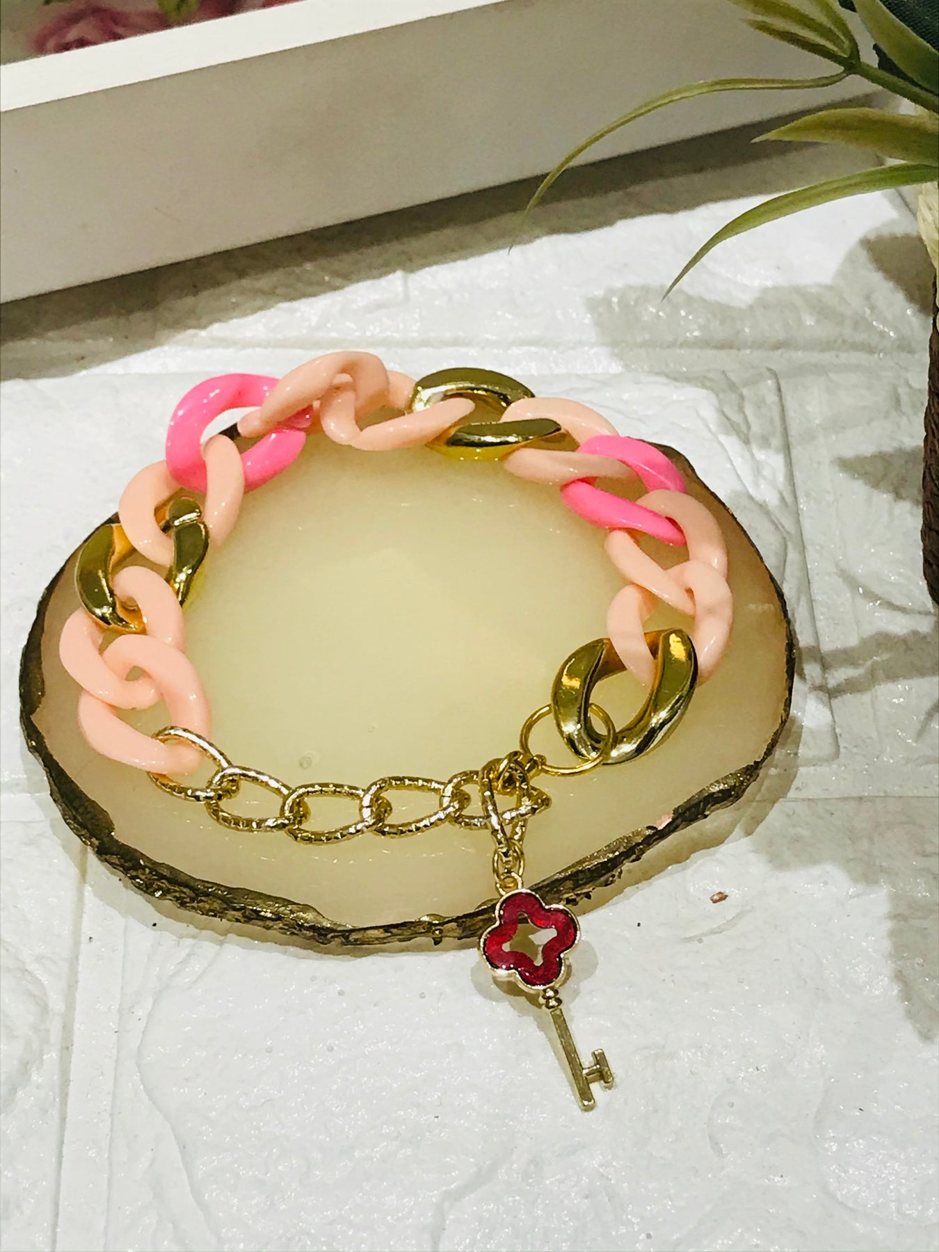 Buy JEWELOPIA Couples Bracelet Pendant Combo Jewellery Lock Key Set  Platinum Plated Heart Lock Bracelet & Key Pendant Pack For Boy & Girls -  Best Gift For Friendship Day (Rose Gold) at